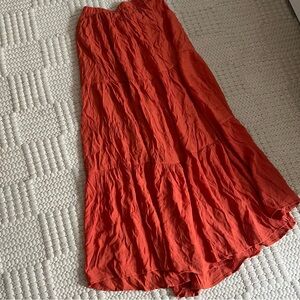 Orange Maxi Skirt
